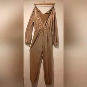 Sparkling long sleeve jumpsuit